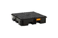 (obrázek pro) PE záchytná vana 220/4 - 120x120 cm, objem 220 litrů, PE rošt