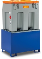 (obrázek pro) Záchytná kovová vana SW 600/2 pro mobilní nádrž na naftu 600 litrů, lakovaná, s roštem