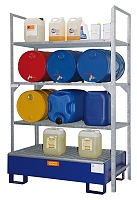 (obrázek pro) Přístavný regál na sudy typ 540 s ocelovou záchytnou vanou