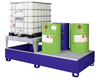 (obrázek pro) Záchytná ocel. vana pro 2 IBC (GS2 AB1), lakovaná