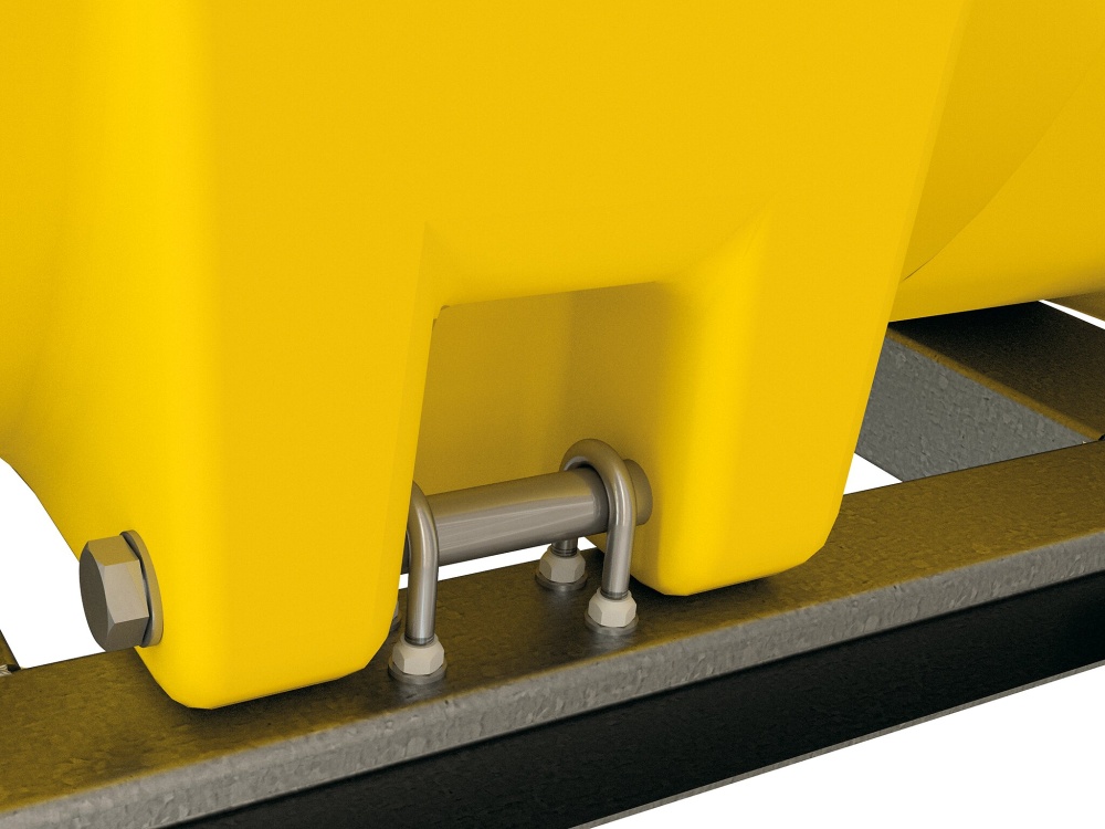 (obrázek pro) PE-nádrž 5 000 l, cisterna na vodu s vlnolamem, žlutá