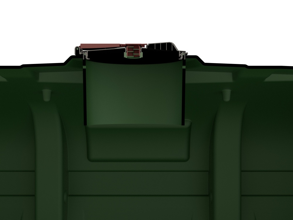 (obrázek pro) PE-nádrž 5 000 l, cisterna na vodu s vlnolamem, zelená