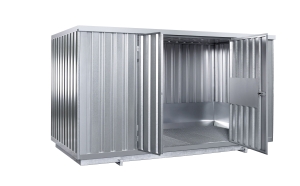(obrázek pro) Ocelový kontejner SRC 3.1 N, dveře na delší straně, pozinkovaný