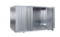 (obrázek pro) Ocelový kontejner SRC 6.1 N, dveře na delší straně, pozinkovaný